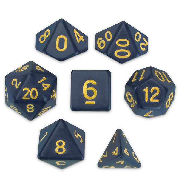 Brybelly GDIC-1153 Set Of 7 Polyhedral Dice, Dreamless Night