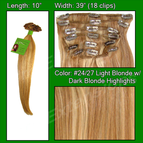 Brybelly PRST-10-2427 #24/27 Light Blonde W/ Dark Blonde Highlights - 10 Inch