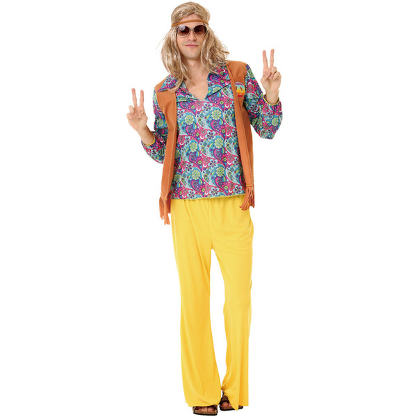 Brybelly MCOS-104XXL Groovy Hippie Adult Costume, Xxl