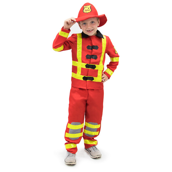 Brybelly MCOS-404YXL Flamin' Firefighter Children'S Costume, 10-12