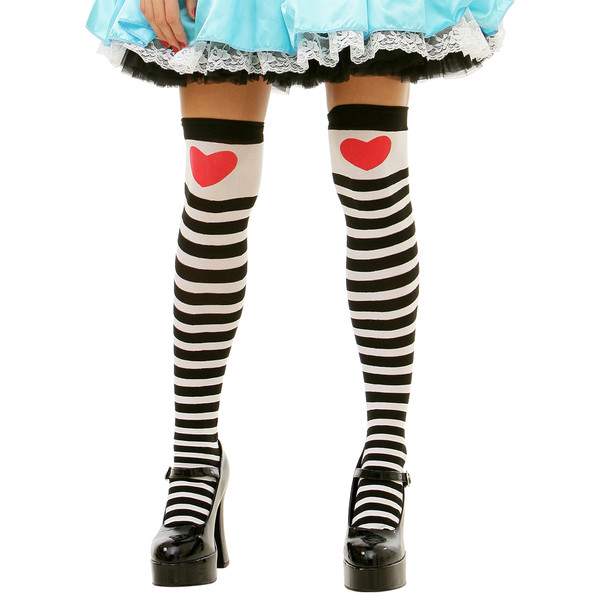 Brybelly MCOS-317 Striped Heart Thigh High Costume Tights
