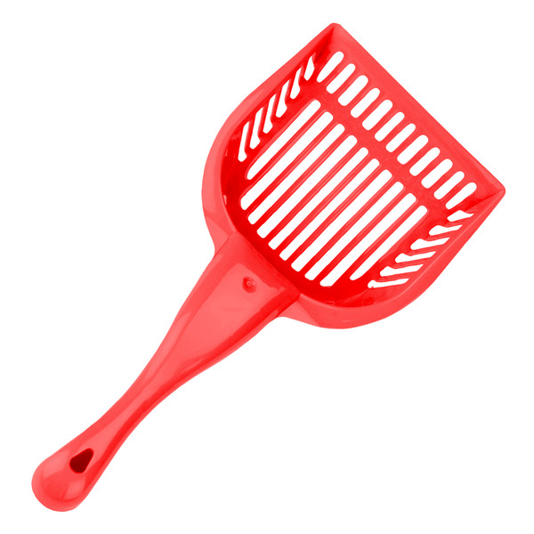 Brybelly ACSP-001 Red Cat Litter Scoop With Reinforced Comfort Handle