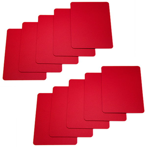 Brybelly GCUT-103*10 Set Of 10 Red Plastic Poker Size Cut Cards
