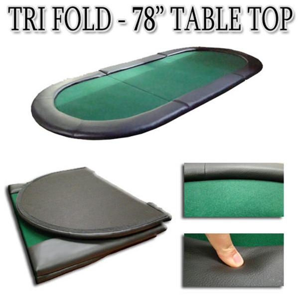 Brybelly GPTT-202 Green 78"X35" Tri-Fold Poker Table Top