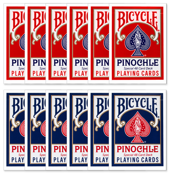 Brybelly GUSP-009*6.010*6 Bicycle Pinochle Standard Index - Red & Blue