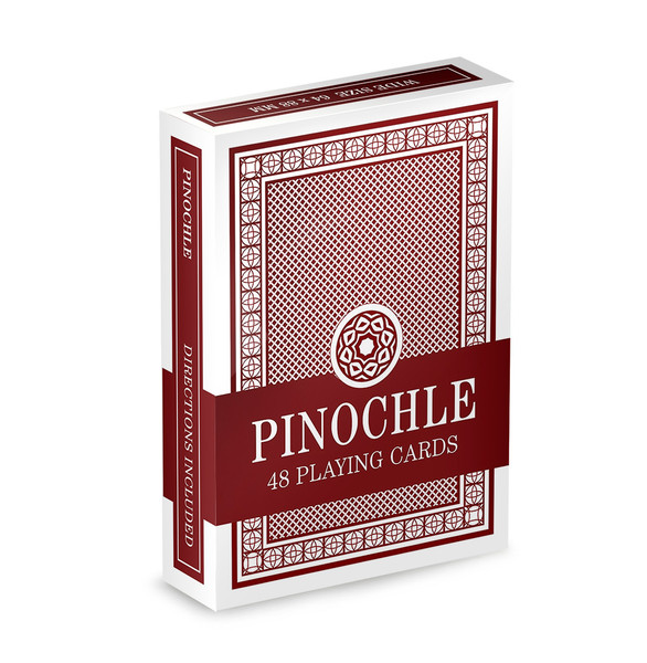 Brybelly GCAR-101 Single Red Deck Pinochle Playing Cards