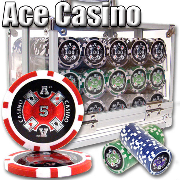 Brybelly CSAC-600AC 600 Ct - Pre-Packaged - Ace Casino 14 Gram - Acrylic