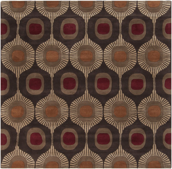 Surya Forum Hand Tufted Brown Rug FM-7170 - 8' Square