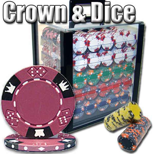 Brybelly CSCD-1000AC 1,000 Ct - Pre-Packaged - Crown & Dice - Acrylic