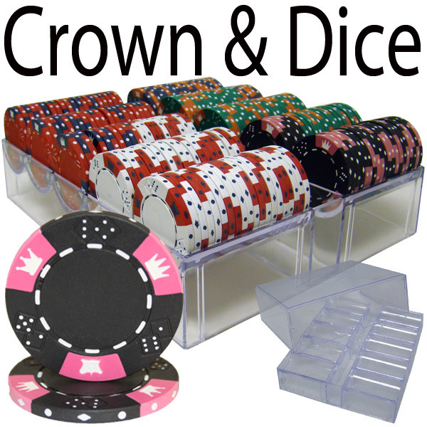 Brybelly CSCD-200AC 200 Ct - Pre-Packaged - Crown & Dice - Acrylic Tray