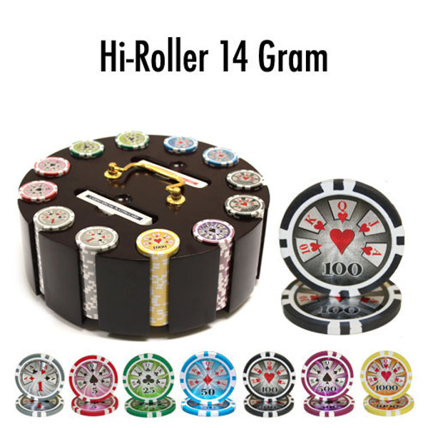 Brybelly CSHR-300CC 300 Ct - Custom - Hi Roller 14 Gram - Wooden Carousel