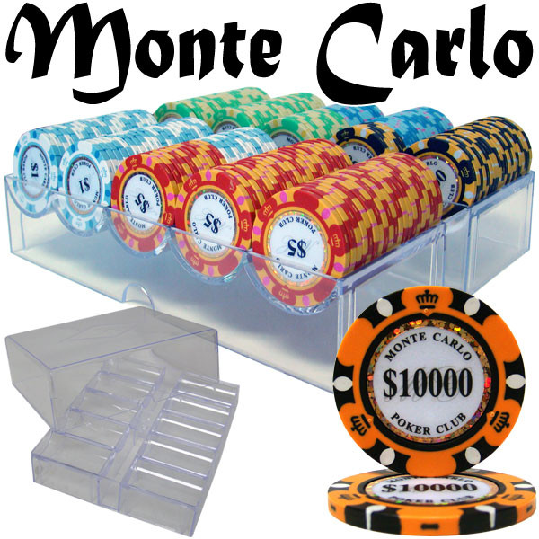 Brybelly CSMC-200ACC Custom - 200 Ct Monte Carlo Chip Set In Acrylic Tray Case