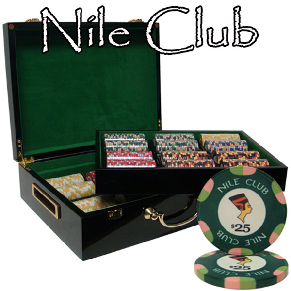 Brybelly CSNI-500H 500 Ct Standard Breakout Nile Club Chip Set- High Gloss Case