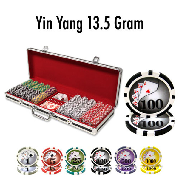 Brybelly 500 Ct - Custom - Yin Yang 13.5 G - Black Aluminum CSYY-500BC
