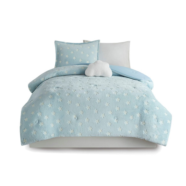 Quinny Glow In The Dark Plush Comforter Set - Full/Queen MZK10-202