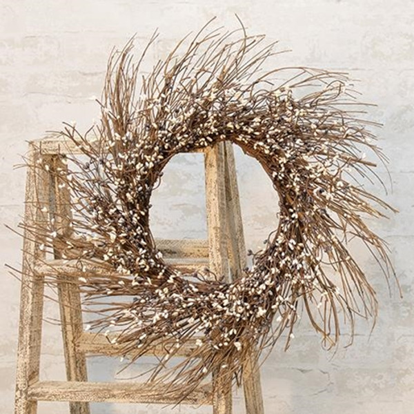 Farmhouse Mix Pip Twig Wreath 22" FT082FH By CWI Gifts