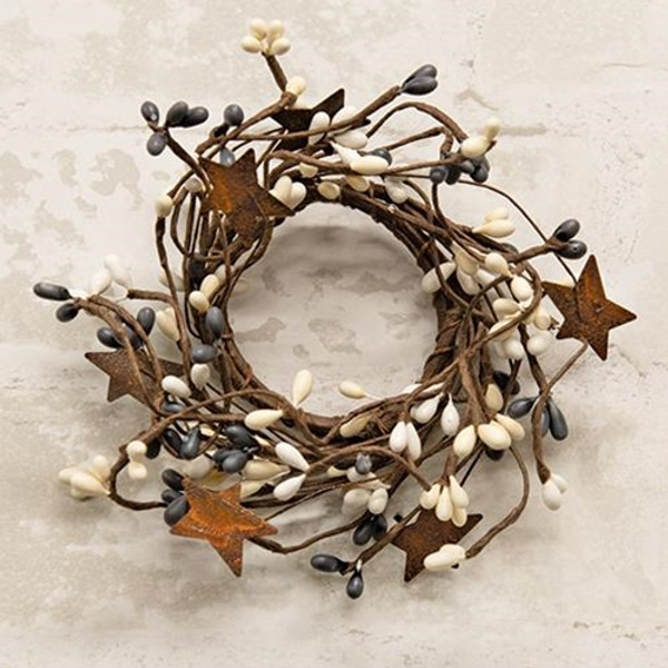 Pip Berry Ring With Stars Farmhouse Mix 2" FT1039FH By CWI Gifts