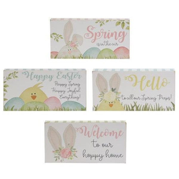 Spring In The Air Block 4 Asstd. (Pack Of 4) G35249 By CWI Gifts