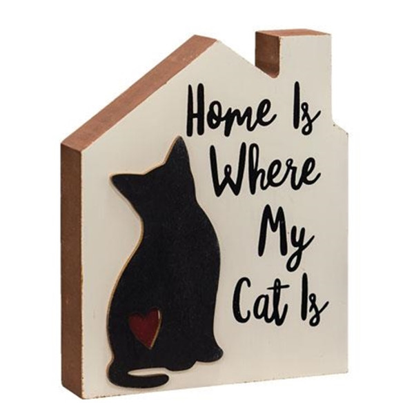 Home Is Where My Cat Is Chunky House G35331 By CWI Gifts