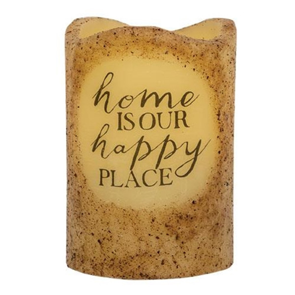 Happy Place Pillar 3X4.5" G84835 By CWI Gifts