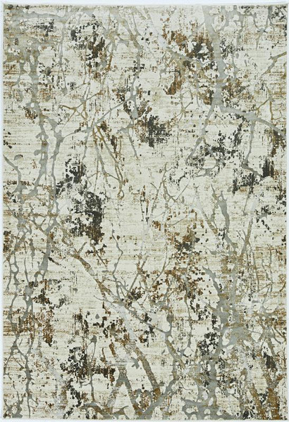 Kas Crete 6521 Ivory/Gold Highland Area Rug - 9'6" x 13'CRE652196X13