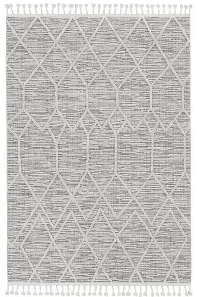 Kas Willow 1102 Ivory Grey Honeycomb Area Rug - 12' x 15'WIL110212X15