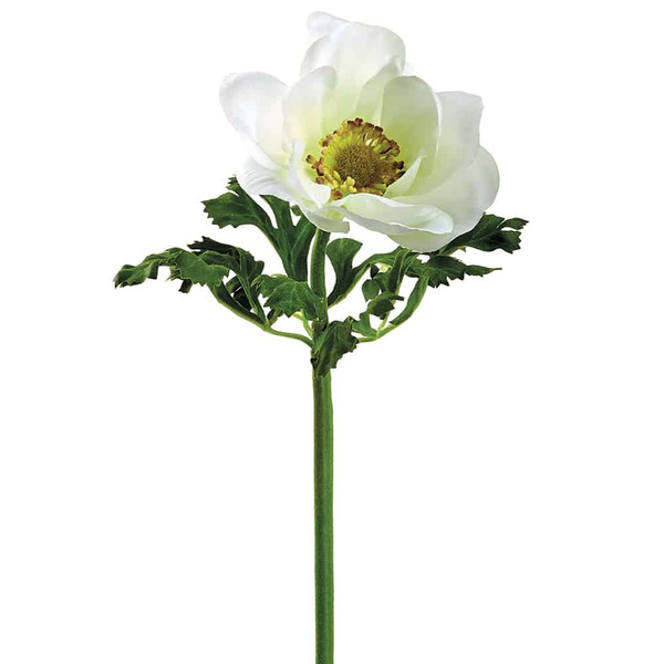 17" Anemone Spray White (Pack Of 12) FSA022-WH By Silk Flower