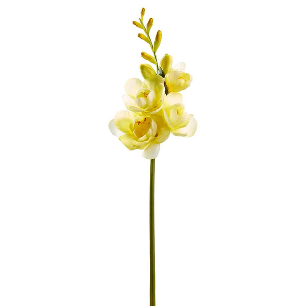 22" Freesia Spray Soft Yellow (Pack Of 12) FSF131-YE/SO By Silk Flower