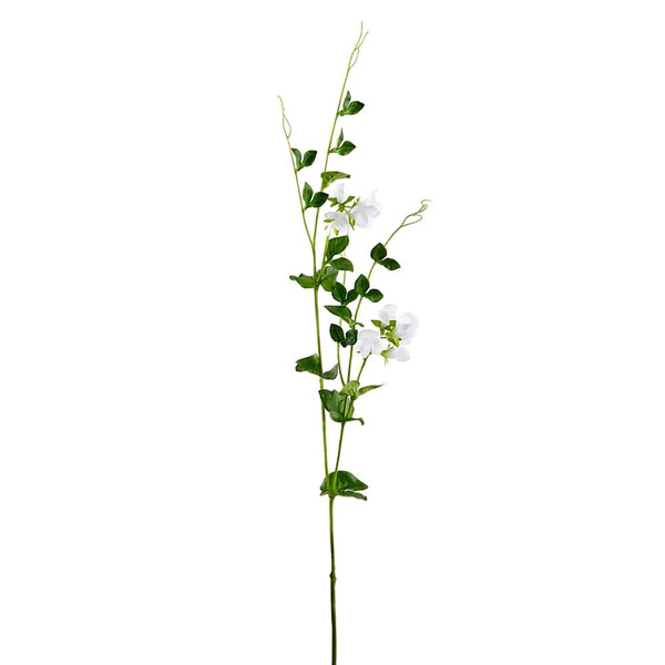 39" Sweetpea Spray White (Pack Of 12) FSS963-WH By Silk Flower