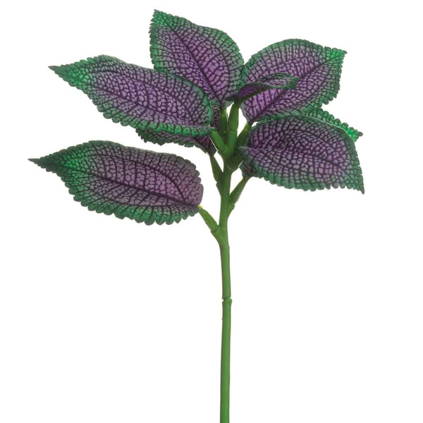 10" Coleus Leaf Spray Purple Green (Pack Of 12) PSC105-PU/GR By Silk Flower
