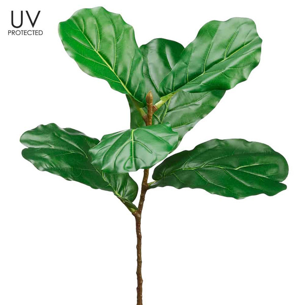 29" Uv Protected Fiddle Leaf Branch Green (Pack Of 6) PSF030-GR By Silk Flower