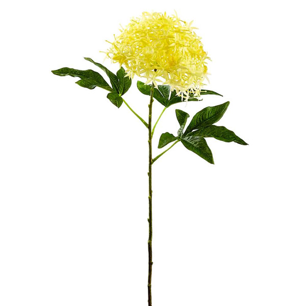 25" Allium Spray Yellow (Pack Of 12) FSA013-YE By Silk Flower