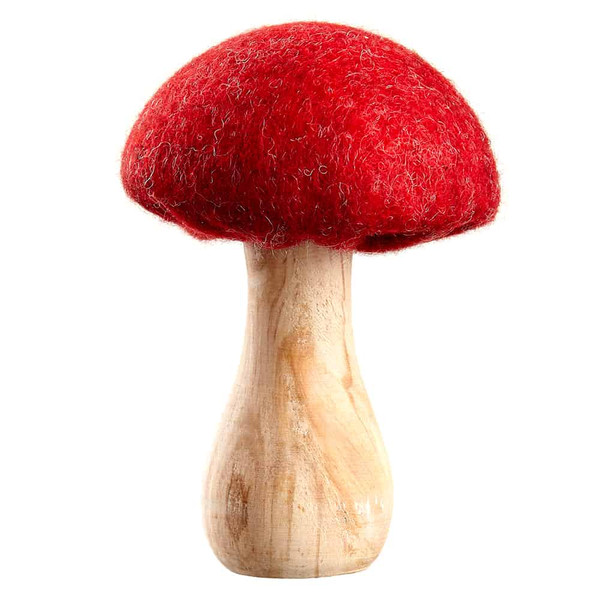 4.5" Mushroom Red Natural (Pack Of 4) XAT120-RE/NA By Silk Flower