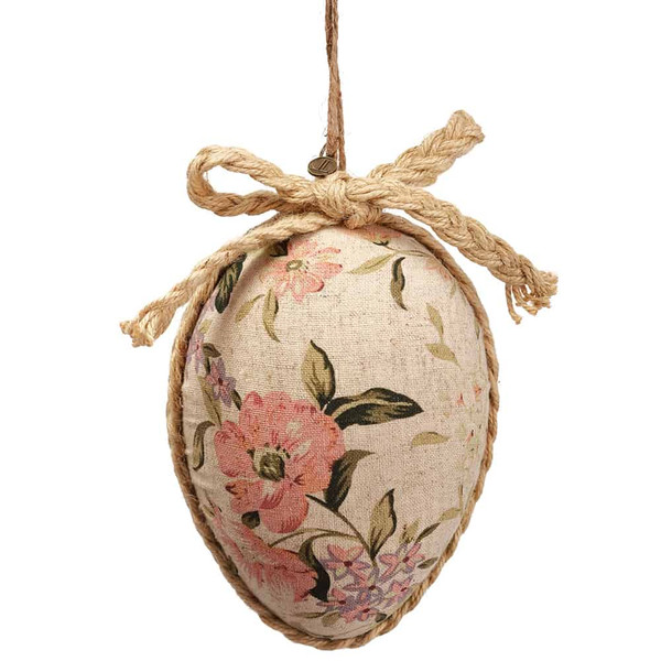 6" Easter Egg Ornament Beige (Pack Of 12) AEY511-BE By Silk Flower