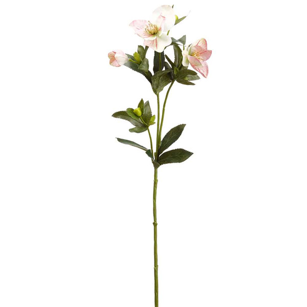 25" Helleborus Spray Pink Green (Pack Of 12) FSH305-PK/GR By Silk Flower