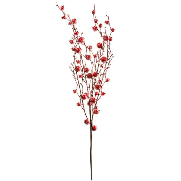 32" Water Protected Bead Berry Spray Red (Pack Of 12) ZSB129-RE By Silk Flower