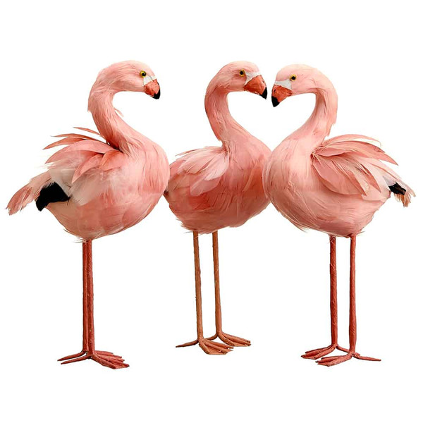 11.02" Flamingo (3 Ea/Set) Pink (Pack Of 2) BB1010-PK By Silk Flower