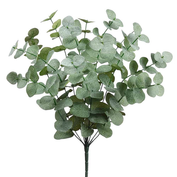 19.5" Eucalyptus Leaf Bush X13 Green Gray (Pack Of 12) PBE020-GR/GY By Silk Flower