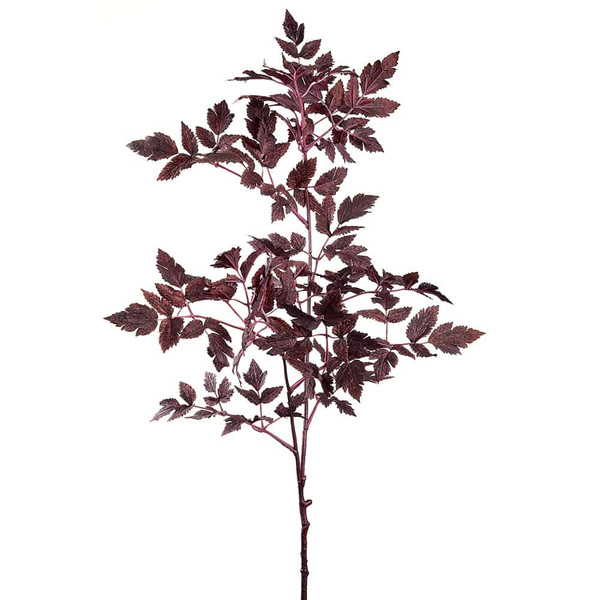 31" Cimicifuga Ramosa Leaf Spray Plum (Pack Of 12) PSC622-PL By Silk Flower