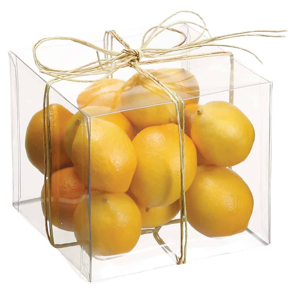 4"H X 4"W X 4"L Lemon Assortment (15Ea/Acetate Box) Yellow (Pack Of 12) VAP736-YE By Silk Flower