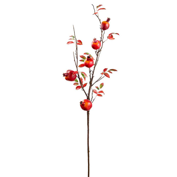 42" Pomegranate Spray Red 8 Pieces VSP042-RE By Silk Flower