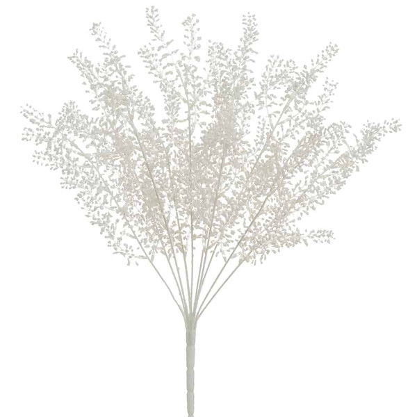 20" Glittered Sedum Bush X8 White (Pack Of 12) XAB662-WH By Silk Flower