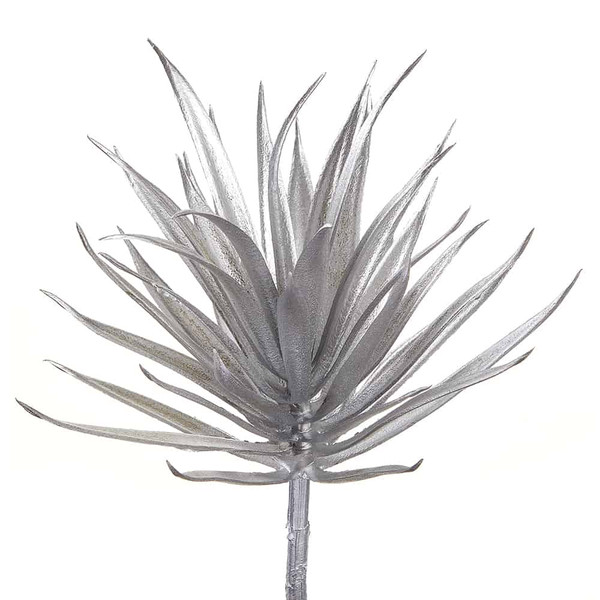 8" Metallic Agave Pick Silver (Pack Of 24) XAK241-SI By Silk Flower