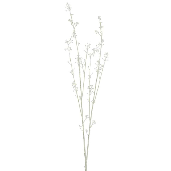 38" Glittered/Snow Mini Berry Branch White (Pack Of 12) XAS431-WH By Silk Flower