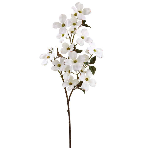 37.5" Velvet Dogwood Spray White (Pack Of 12) XFS187-WH By Silk Flower