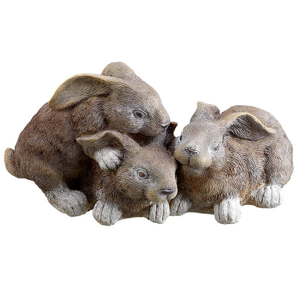 4" Bunny Brown White (Pack Of 6) AEZ175-BR/WH By Silk Flower