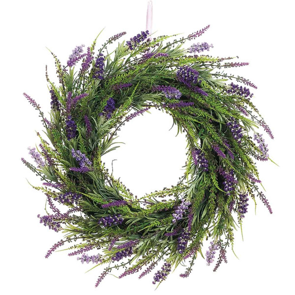 20" Lavender Twig Wreath Two Tone Lavender (Pack Of 2) FWL338-LV/TT By Silk Flower