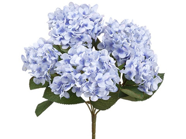 14" Hydrangea Bush X5 Delphinium Blue (Pack Of 12) FBH005-BL/DL By Silk Flower