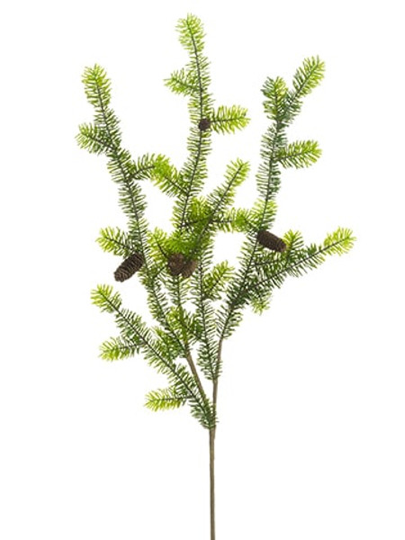 52" Norway Spruce Hanging Spray With Pine Cone Green Gray (Pack Of 6) YSN261-GR/GY By Silk Flower