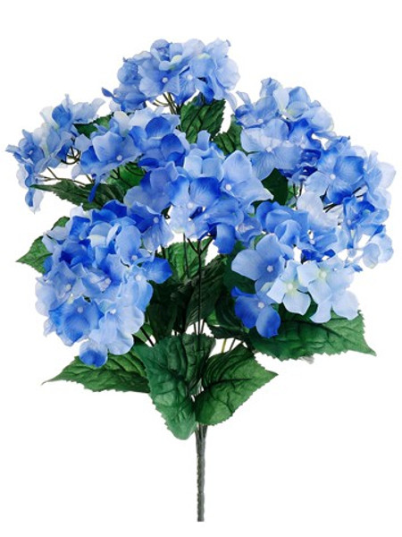18" Hydrangea Bush X8 Delphinium Blue 12 Pieces FBH804-BL/DL